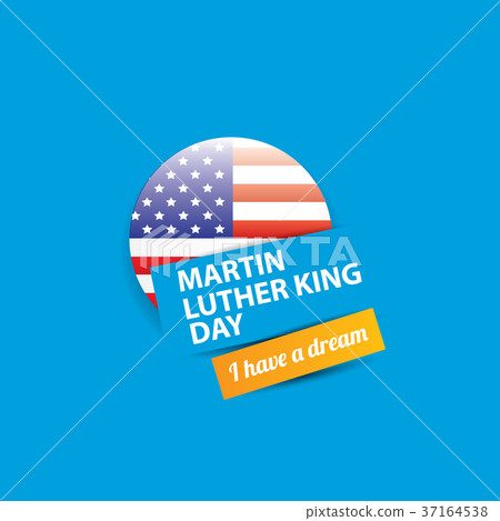 vector Martin Luther King Jr day us sticker or 37164538