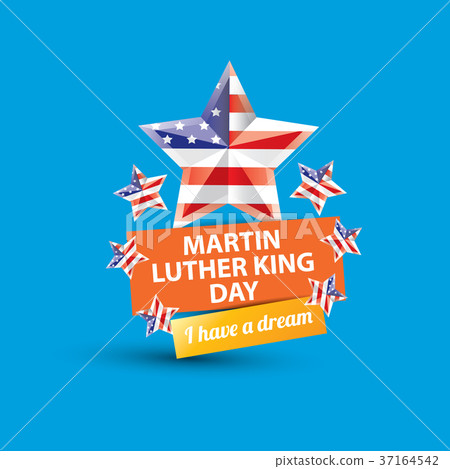 vector Martin Luther King Jr day us sticker or 37164542