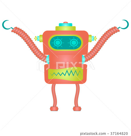 Isolated cute robot Isolated cute robot 37164820