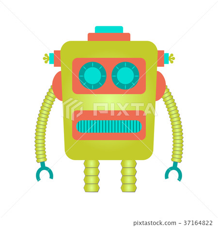 Isolated cute robot Isolated cute robot 37164822
