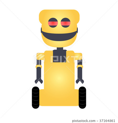 Isolated cute robot Isolated cute robot 37164861