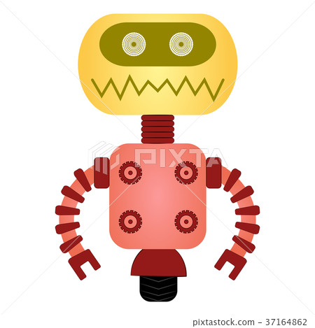 Isolated cute robot 37164862