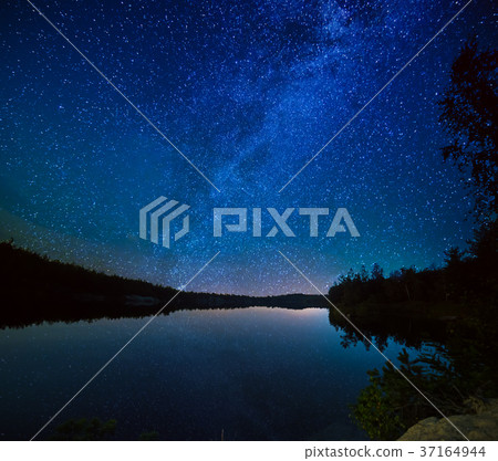 Lake at night 37164944