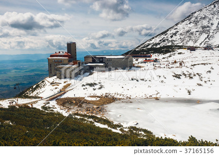 Skalnate pleso, lake in High Tatras mountains Skalnate pleso, lake in High Tatras mountains 37165156
