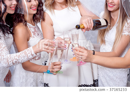 holidays, nightlife, bachelorette party and people 37165233