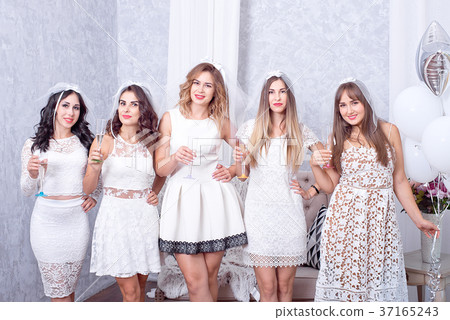 holidays, nightlife, bachelorette party and people 37165243