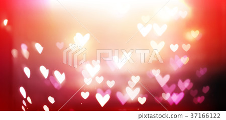 Beautiful shiny hearts and abstract lights Beautiful shiny hearts and abstract lights 37166122
