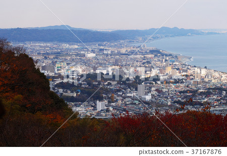 [National Historic Site, Sequel to the 100 Great Castles] Odawara Castle seen from Ishigakiyama overnight castle (Odawara conquest) 37167876