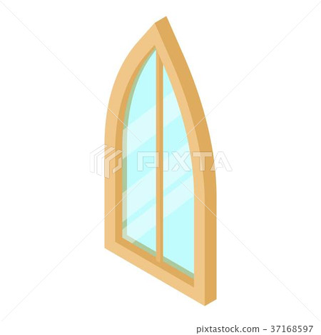 Sharp corner window frame icon, isometric 3d style Sharp corner window frame icon, isometric 3d style 37168597
