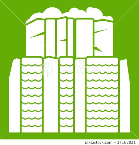 Iguazu falls, Argentina icon green 37168821