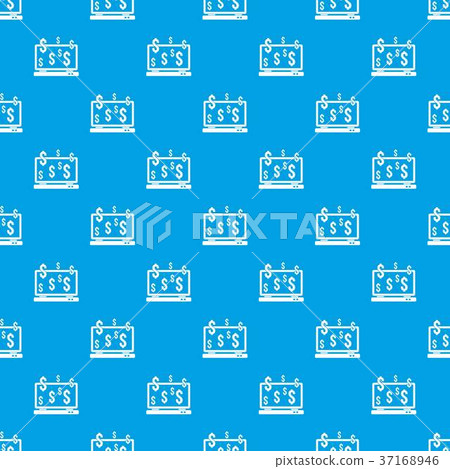 Computer monitor and dollar signs pattern seamless blue Computer monitor and dollar signs pattern seamless blue 37168946