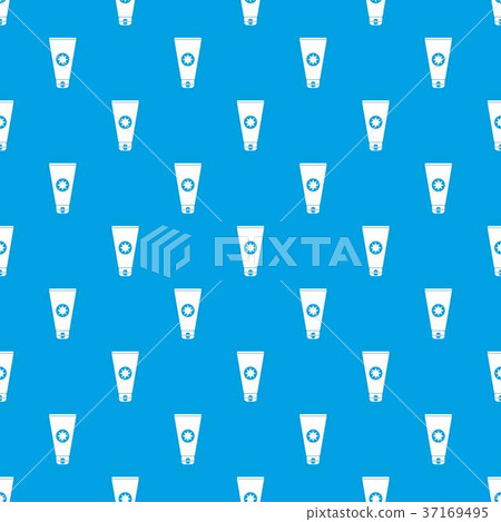 Tube with sunbathing cream pattern seamless blue Tube with sunbathing cream pattern seamless blue 37169495