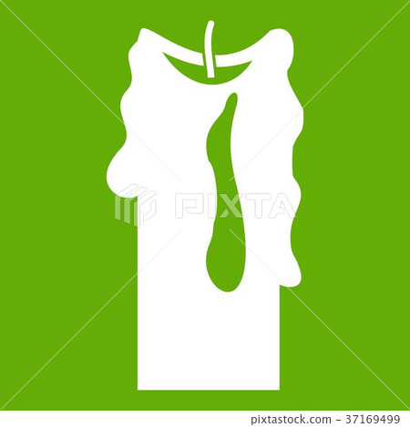 Decorative candle icon green Decorative candle icon green 37169499