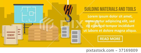 Building materials and tools banner horizontal concept Building materials and tools banner horizontal concept 37169809