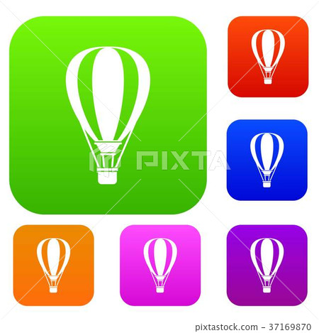 Hot air ballon set collection 37169870