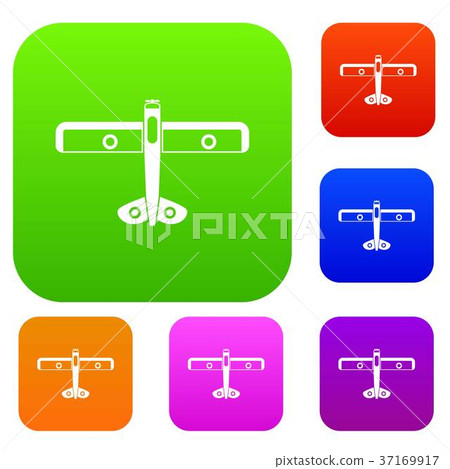 Military fighter plane set collection - Stock Illustration [37169917 ...