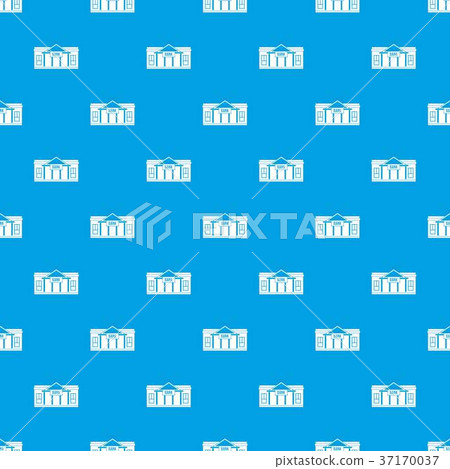 Bank building pattern seamless blue 37170037