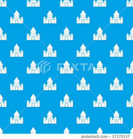Chillon Castle, Switzerland pattern seamless blue Chillon Castle, Switzerland pattern seamless blue 37170137