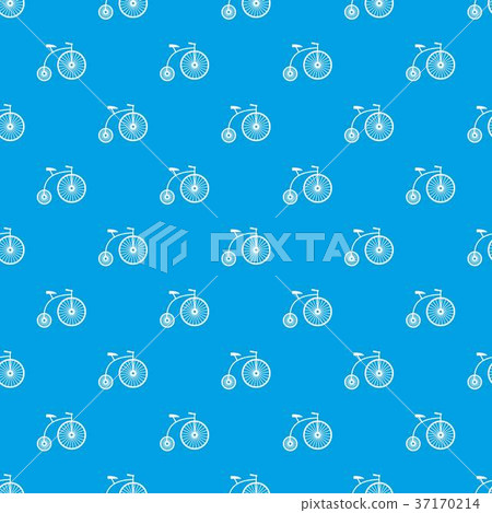 Penny-farthing pattern seamless blue 37170214