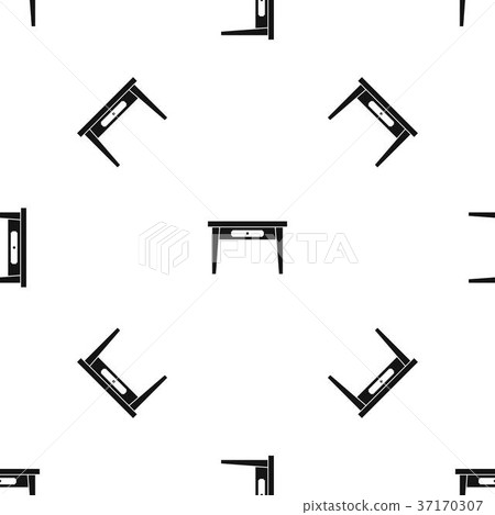 Wooden table pattern seamless black 37170307
