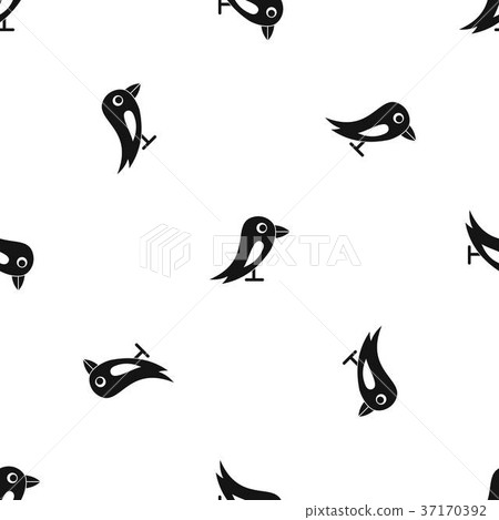 Social network bird pattern seamless black - Stock Illustration ...