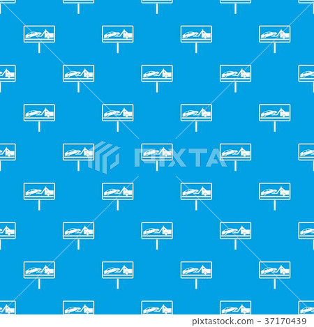 No parking sign pattern seamless blue - Stock Illustration [37170439 ...