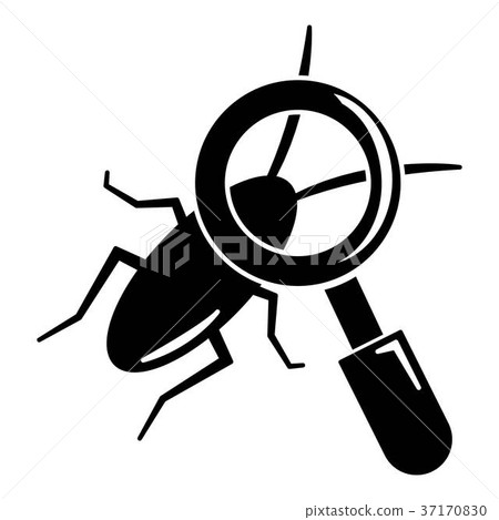Search insect icon, simple black style 37170830