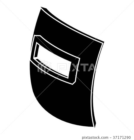 Square welding mask icon, simple black style Square welding mask icon, simple black style 37171290