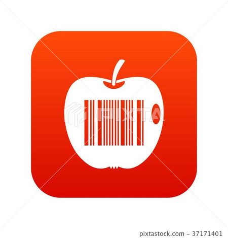 Code to represent product identification icon digital red Code to represent product identification icon digital red 37171401