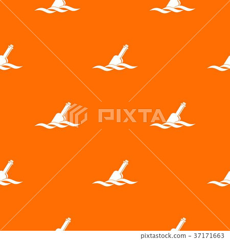 Glass bottle in a water pattern seamless 37171663