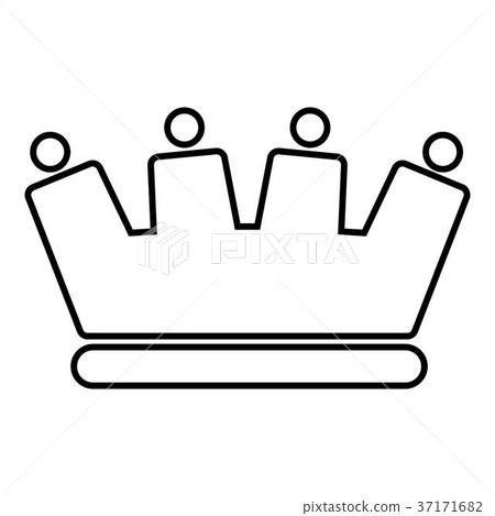 Line crown icon, outline line style - Stock Illustration [37171682] - PIXTA