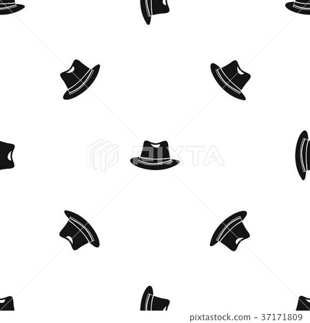 Hat pattern seamless black 37171809