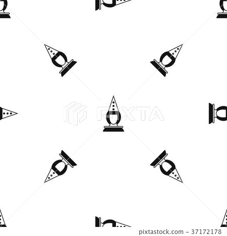 Pierrot clown pattern seamless black 37172178