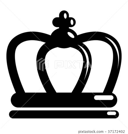 Britain crown icon, simple black style - Stock Illustration [37172402 ...