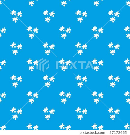 Puzzle pattern seamless blue - Stock Illustration [37172665] - PIXTA