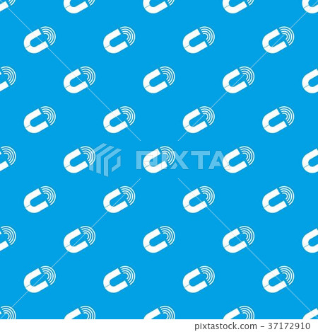 Horseshoe magnet pattern seamless blue 37172910