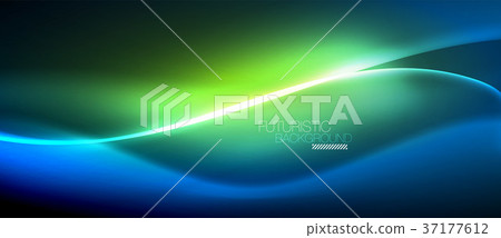 Neon glowing wave, magic energy and light motion Neon glowing wave, magic energy and light motion 37177612