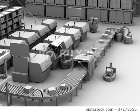 智能工廠灰色底紋圖像 37178556