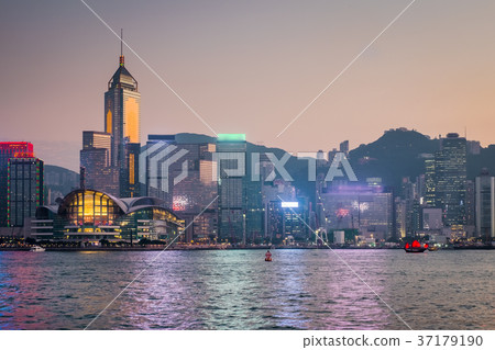 Hong Kong skyline view from kowloon side 37179190