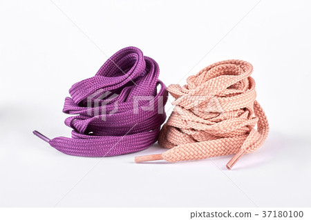 Purple and pink round shoe laces. Purple and pink round shoe laces. 37180100