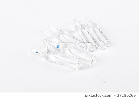 Medical ampoules on white background. Medical ampoules on white background. 37180269
