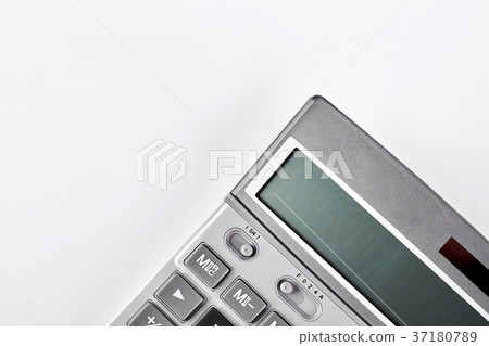 Grey electronic calculator, cropped image. Grey electronic calculator, cropped image. 37180789