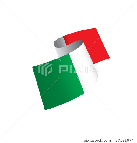 Italy flag, vector illustration 37181074
