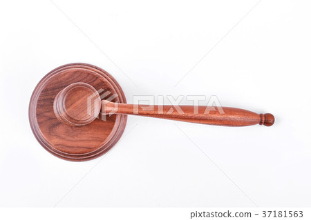 Judge gavel on wooden stand. Judge gavel on wooden stand. 37181563