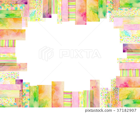 Paper collage background material - Stock Illustration [37182907] - PIXTA