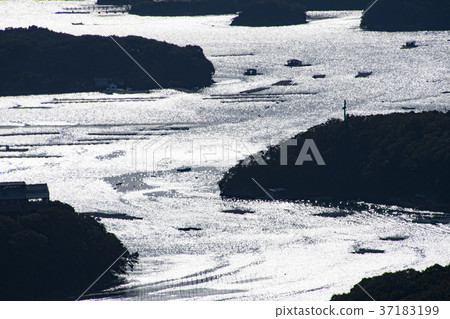 Ise-Shima January Morning morning view of Hengyou Bay Yokoyama Observatory Ise-Shima January Morning morning view of Hengyou Bay Yokoyama Observatory 37183199