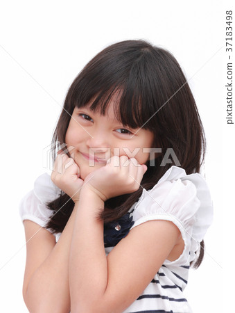 Cute little girl with happy feeling. Cute little girl with happy feeling. 37183498