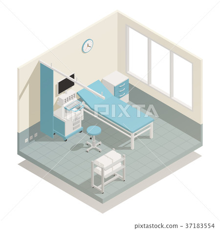 Hospital Medical Equipment Isometric Composition Hospital Medical Equipment Isometric Composition 37183554