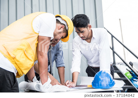 engineers and teamwork, meeting for successful 37184842
