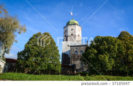 Old castle and Saint Olaf tower in Vyborg, Russia Old castle and Saint Olaf tower in Vyborg, Russia 37185047